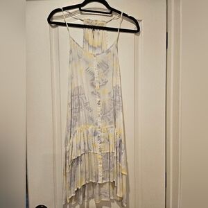 Free People printef ruffle strap dress